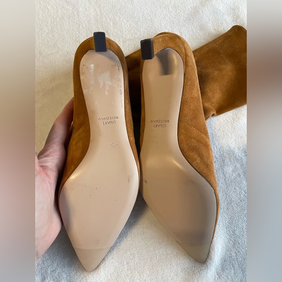 Stuart Weitzman Rapture 75 Suede Bootie in Bridle - Picture 16 of 16